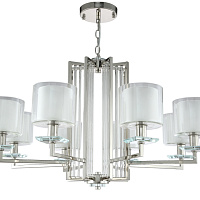 Большая люстра Crystal Lux NICOLAS SP-PL8 NICKEL/WHITE