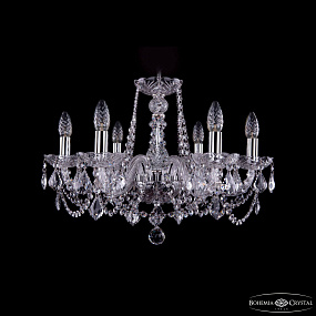 Хрустальная подвесная люстра Bohemia IVELE Crystal 1402/6/195/Ni/Leafs