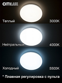 Потолочный светодиодный светильник CITILUX Симпла CL714330G