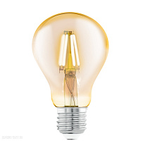 Лампа светодиодная филаментная A75, 4W (E27), 2200K, 320lm, янтарь EGLO LM_LED_E27 11555