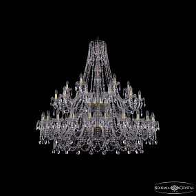 Большая хрустальная люстра Bohemia IVELE Crystal 1411/24+12+6/530/2d G