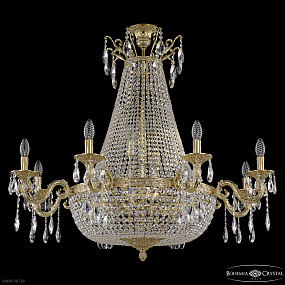 Большая хрустальная люстра Bohemia IVELE Crystal 2111H201/8/100IV/Y1 G