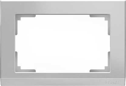 Рамка для двойной розетки (серебряный) Werkel WL04-Frame-01-DBL