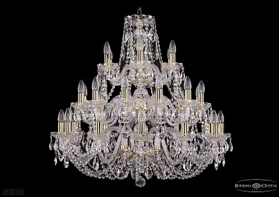 Хрустальная подвесная люстра Bohemia IVELE Crystal 1406/12+12+6/300/3d/G