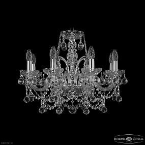 Хрустальная подвесная люстра Bohemia IVELE Crystal 1411/8/195 Ni Balls