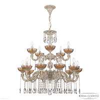 Большая хрустальная люстра Bohemia IVELE Crystal AL79101/10+5/250/2D A WMG P Shampan/M-1G