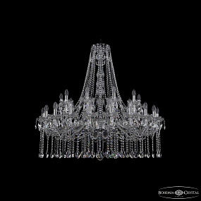 Большая хрустальная люстра Bohemia IVELE Crystal 1413/20+10/400/h-109 Ni