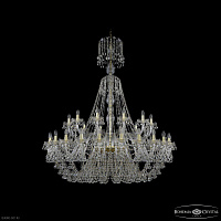 Большая хрустальная люстра Bohemia IVELE Crystal 1409/24+12/530/XL-170 G