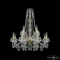 Хрустальная подвесная люстра Bohemia IVELE Crystal 1410/8+4/240/h-74 G V0300