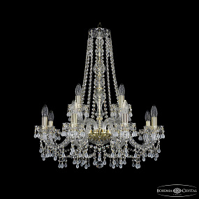 Хрустальная подвесная люстра Bohemia IVELE Crystal 1410/8+4/240/h-74 G V0300